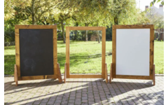 Vrijstaande kunstwanden, drie stuks