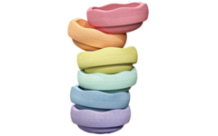 Stapelstein® Original Mini Rainbow Pastel, set van 6 stuks
