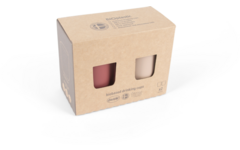 Tiny Biobased drinkbekers, 2 stuks, zand en terra