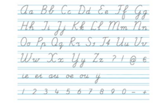 Schrijven basisschool 3 groep 3-6 letter-/cijferkaartjes RH(25 stuks)