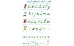 Handiger Handschrift groep 3 alfabet poster halfverbonden blokschrift