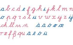 Grote houten letters: schrijfschrift