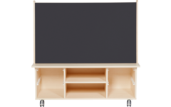 Bordenkar Ahorn 1x magnetisch whiteboard, 1x krijtbord