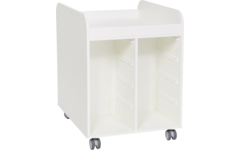 Steamkast hoog 94,7 x 89 x 70,6 cm, wit incl. wielen, excl. laden