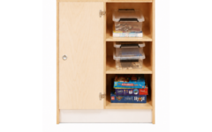 Kast 180 graden onder, 100x90x50 cm (lxbxh) | Ahorn, op plint, deuren wit/Ahorn