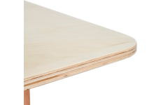Tafel Flex 150 HPL toplaag Ahorn, 150 x 80 cm , met rechte poten