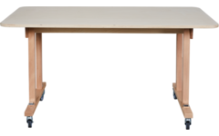 Tafel Flex 150 HPL toplaag Ahorn, 150 x 80 cm , met rechte poten