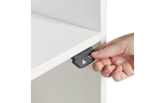 Aankleedtafel Standard 120 wit trap links