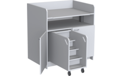 Aankleedtafel Standard 100 wit trap links