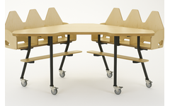 Babytafel, zwart onderstel