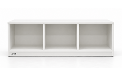 Vakkenkast laag | 3 vakken, 104x42x40 cm, Wit
