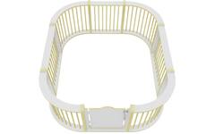 Grondbox complete opstelling rond, 190x160 cm, wit