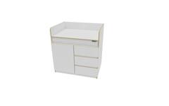 Aankleedtafel Flex+ 100 wit trap links