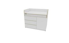 Aankleedtafel Flex+ 120 wit trap rechts