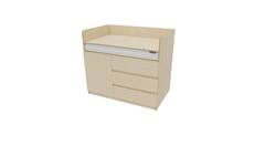 Aankleedtafel Flex+ 120 ahorn zonder trap