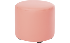 Poefje Robbie 26 cm hoog Ø 30 cm, stof 8x 32M3256 trend zachtroze