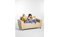Bank Rolo 2-zits, geremde wielen, stof 7x 32M1709 classic java