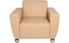 Fauteuil Rolo, geremde wielen, stof 7x 32M1709 classic java