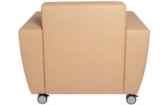 Fauteuil Rolo, geremde wielen, stof 7x 32M1709 classic java