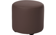 Poefje Robbie 26 cm hoog Ø 30 cm, stof 7x 32M2793 classic lever (bruin)