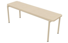 Zitbank 100x35cm hoog, berken, poten rond framekleur NCS S1510-Y30R