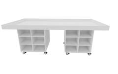 FLL wedstrijdtafel met kastruimte, wit