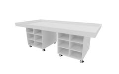 FLL wedstrijdtafel met kastruimte, wit