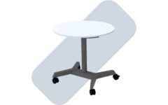 Boomerang zit-/statafel rond 80 cm doorsnede