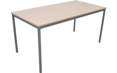 Tafel Rondo 200 x 80 cm, 4-poot, blad kunststof