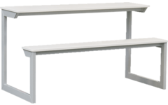 Halbank 140 x 70cm Zitting en blad met HPL toplaag