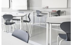 Tafel Flexi 90, 80 x 80 x 110 cm volkern met 1 zwenkwiel, 75 cm hoog
