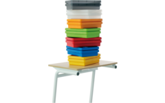 Tafel Steady, blad met PP-rand 70 x 50 cm, met kunststof lade 1-moduul