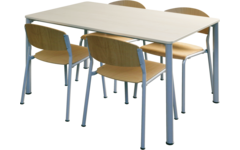 Tafel Luma 140 x 70 cm blad kunststof