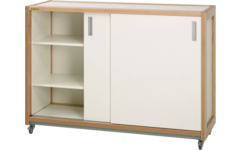 Kast 340-serie wit, 4 halve legplanken en deuren