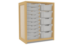 Kast 307 serie wit met 10 laden van 7 cm en 5 van 15 cm