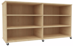 Kast 540-serie Ahorn verrijdbaar met 4 legplanken