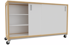 Kast 380-serie wit, 4 legplanken en deuren