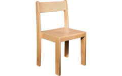 Stoel Franzl, beuken hoogte B2- 31 cm zitting 27 cm, totaal 35 cm breed