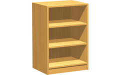 Kast open, beuken, 51 × 40 × 77 cm, 2 legplanken