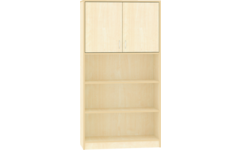Hoge kast, ahorn, 100 × 40 × 188 cm, 2 deuren boven, 2 legplanken