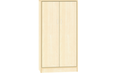 Kast dicht, ahorn, 77 × 40 × 146 cm, 2 deuren, 3 legplanken