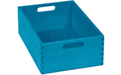 Bak t.b.v. materiaalkast 6503023 en 6503024, gebeitst, Turquoise, 23 × 35 × 12 cm