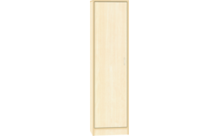 Hoge kast, ahorn, 51 x 40 x188 cm, 1 deur linksdraaiend, 4 legplanken