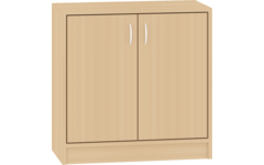 Kast dicht met 2 deuren, beuken, 77 x 40 x 77 cm. 2 legplanken