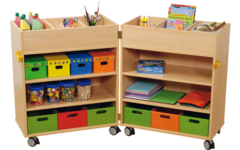 Klapkast Basic ahorn verrijdbaar, 77 × 80 × 93 cm
