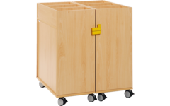Klapkast Basic ahorn verrijdbaar, 77 × 80 × 93 cm