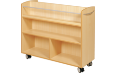 Boekenwagen, ahorn, 2-zijdig verrijdbaar, 105 × 40 × 89 cm
