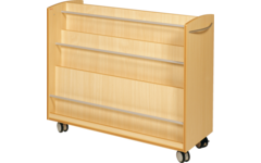 Boekenwagen, ahorn, 2-zijdig verrijdbaar, 105 × 40 × 89 cm