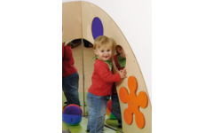 Spiegelhoek met elementen, 120 cm breed, 103 cm hoog