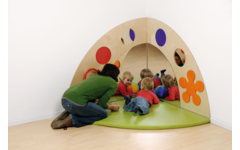 Spiegelhoek met elementen, 120 cm breed, 103 cm hoog